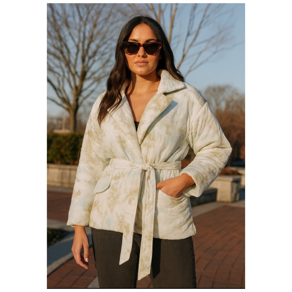Blank NYC Revolve Quilted Belted Wrap Jacket Perfect Day Medium